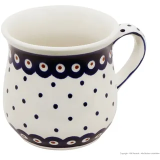 Bunzlauer keramik 250 ml Becher – ergonomisch geformt, leicht bauchig, handlich & traditionel perfekt für Kaffee & Tee (Dekor 28)