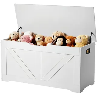 Vevor Kindersitzbank mit Stauraum 99 x 39,5 x 48 cm Weiß