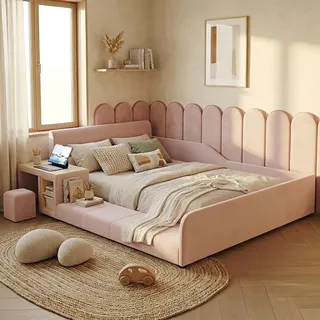 stilvora Polsterbett 140 x 200 cm Rosa