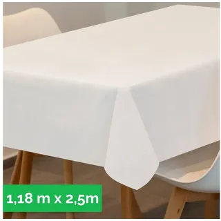 Sensalux Tischdecke aus stoffähnlichem Vlies 1,18m x 2,50m Weiß