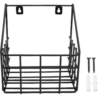 Greensen Pferdestall Aufbewahrungskorb, Wandhängender Drahtkorb Pferdebox Organizer 9.25x6.77x10.04 Zoll mit Schwarz Beschichtetem Metall für Sattelkammer Organisation