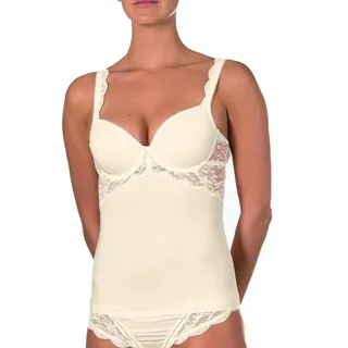 Nina Von C. Schalen-BH-Hemd Silver Edition (1er-Pack, 1-tlg) Unterhemd mit Formbügel und Spitzen-Details beige 75