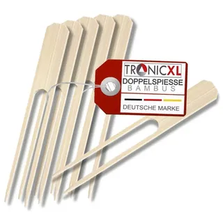 TronicXL Grillspieße 22 cm Holz braun