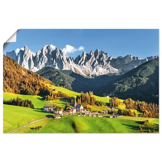 ARTland Poster Kunstdruck Wandposter Bild ohne Rahmen 120x80 cm Querformat Alpen Berge Landschaft Italien Berge Gebirge U1TF