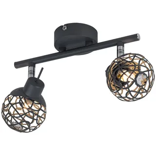 GLOBO Deckenleuchte 2-flammig grau Aluminium