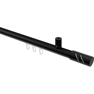 Interdeco Innenlaufgarnitur 1-läufig Ø 20 mm 180 cm Schwarz