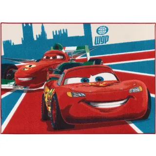 Kinderteppich Cars 2 McQueen & Francesco Teppich 95x133 cm rot blau