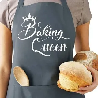 Backschürze Kochschürze Küchenchef Frauen 2 Taschen Baking Queen