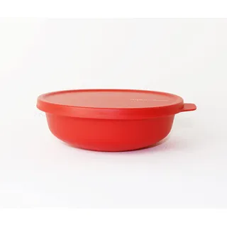 TUPPERWARE Aloha 450ml Hellrot Schüssel Servieren Servierschüssel Salatschüssel + Hängelöffel Rot