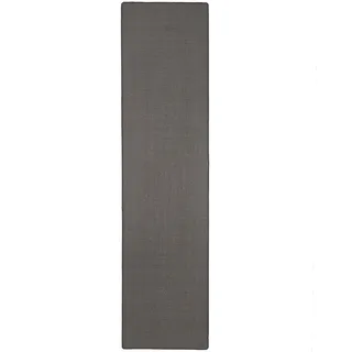 Snapstyle Sisal Natur Läufer Teppich 100 x 400 cm Anthrazit