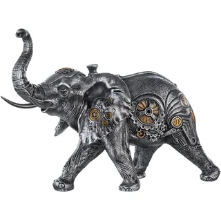Casablanca by Gilde GILDE Skulptur Steampunk Elephant Kunstharz silberfarben 37041 - silber