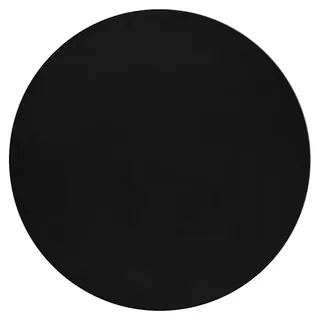 Hochflorteppich Pouffy  (Schwarz, Durchmesser: 120 cm, 100 % Polyester)