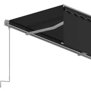 vidaXL Automatisch Gelenkarmmarkise 400 x 300 cm anthrazit inkl. Volant