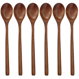 22,9 cm koreanische Holzlöffel zum Essen, ADLORYEA 6 Stück kleine Holzlöffel