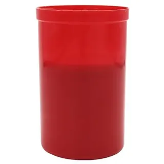 luterna 100% ÖKO-Grabkerzen aus regionaler Bio-Masse, Rot, ohne Deckel, BIOKEMA, Brenndauer ca. 3 Tage, 100/63 mm, Karton 20 Stück