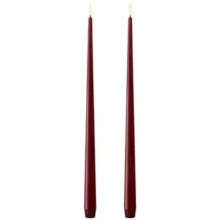 ester & erik LED-Kerze Ester & Erik LED Spitzkerze 40 cm 2er Set rot