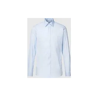 Slim Fit Smokinghemd aus hochwertiger Baumwolle Modell 'FLORAL JACQUARD', Bleu, 38