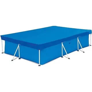 Tonchean - Rechteckige Poolabdeckung, Rechteckpool, Poolschutzabdeckung, Luftpolsterfolie für Röhrenpools, blaue Regenabdeckung (400x211CM)