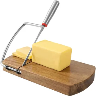 Käseschneider, Käsehobel mit Brett und Messgitter - Käsehobel aus 9,2 x 8,4 Zoll,Schneidzubehör aus Hartholz, multifunktionale Küchenwerkzeuge, rostfreier Trüffelschneider für Kartoffel-Gemüsebut