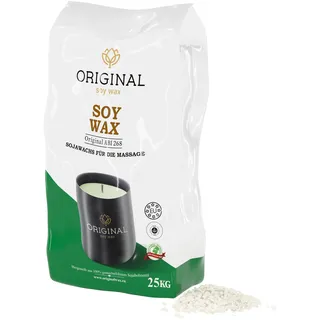 ORIGINALWAX 5kg Massagewachs Sojawachs für Massage Weiß/Ecru Wachsplatten Vegan Schmelztemperatur von 35-38°C Soy Wax Körpermassage Handmassage