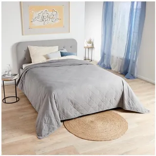 Traumschlaf Basic Tagesdecke 240 x 250 cm Grau