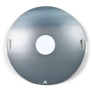 Grillrost.com Das Original Feuerplatte Ø 80 cm massiv 5 mm silber