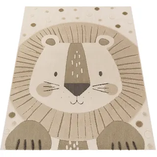 Paco Home Löwen-Motiv Kinderteppich 80 x 150 cm Beige