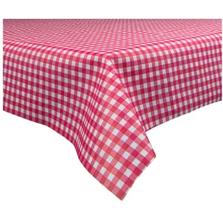 Sensalux italienische Landhaus Tischdecke, Tischdeckenrollen, Karo, rot-weiß kariert, 15cm x 25m
