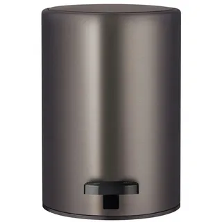 blomus Mülleimer Treteimer -MODO- Abfalleimer, Pedaleimer: moderner Badezimmereimer, 3L Volumen, mit Henkel, Soft-Close System, Kohlefilter beige