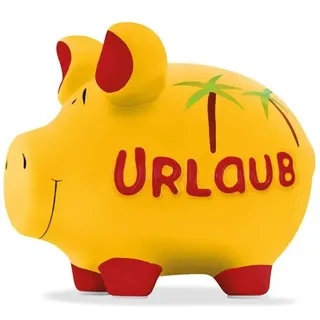Wurm Urlaub Sparschwein 17 cm