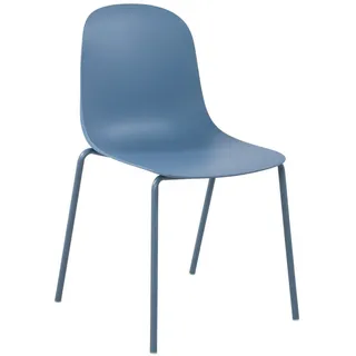 furnicato Esszimmerstuhl Stapelstuhl Hardin 85x51x53 cm blau (1 St) blau