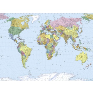 KOMAR Papiertapete »World Map «, Breite 254 cm - bunt