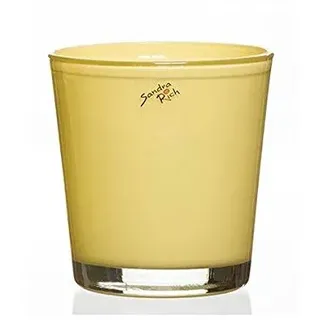 Sandra Rich Glas Orchideentopf Blumentopf Orchid Vanilla gelb H. 13,5cm D.12,5cm