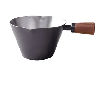 KyShaHo 90 Ml Messbecher Aus Edelstahl für Espressotassen, Kleiner Kaffee-/Milchkrug, Espresso-Schnapsbecher, Messbecher für die Küche, Schwarz