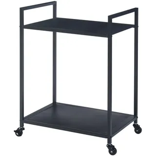 [en.casa] Servierwagen Lesja Metall Schwarz [en.casa]