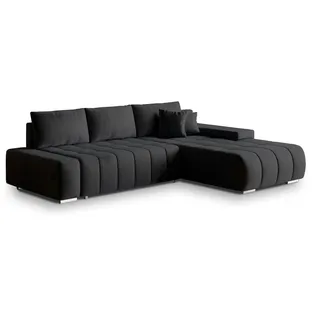 masseno Ecksofa mit Schlaffunktion ALESE ¦ schwarz ¦ Maße (cm): B: 265 H: 85