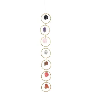CREATCABIN Kristall Sonnenfänger Auto Hängeornamente 7 Chakra Edelstein Kristall Hängeornament Fenster Hängedekoration Windspiel Für Auto Rückspiegel Drinnen Und Draußen Geschenk Für Frauen 50x5cm
