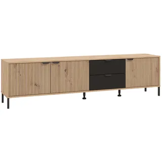 Home Affaire Mayenne TV-Lowbord 208 cm Beige/Eiche MDF/Spanplatte