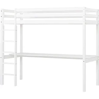 Hoppekids »Hochbett 90x200cm mit Schreibtisch, umbaubar zu Einzelbett«, FSC® zert. Massivholz, Hochbett ohne Schreibtisch nutzbar