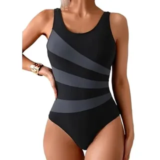 YNZUNMY Badeanzug Damen, Shape Badeanzug Damen Sommer Sexy Badeanzüge Einteiler Damen Geschlossene Bademode Push Up Schwimmbekleidung Bodysuit Badeanzüge Beachwear Pool Badende(L)