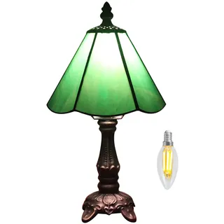 Kinbolas 6" Glasmalerei Lampenschirme Schreibtischlampe Tiffany-Stil Serie Kleine Nachttischlampe Lesen Antike Tischlampe Wohnzimmer Schlafzimmer Büro Vintage Art Deco (K-4), TFN-08