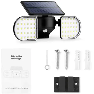 Solar-wandleuchte Mit Bewegungsmelder Für Wasserdichte Außenbeleuchtung, Ideal Für Haus Und Garten.