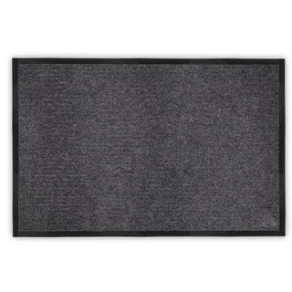 ZOLTA Fußmatte außen und innen - Schmutzfangmatte waschbar - Fussmatte aussen - Türmatte rutschfest - Rutschfester Fußabtreter - Schuhmatte Haustür - 120x240 cm Grau