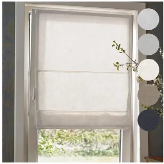 Victoria M. Raffrollo Ivora Premium Raffrollo 160x175cm Elfenbein-Meliert Blickdicht, mit Faltenband, mit Bohren, freihängend, Abnehmbarer Stoff mit OEKO-TEX® Zertifizierung beige 160 cm x 175 cm