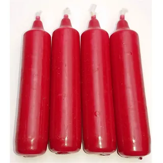 25er Pack Adventskerzen dunklelrot ca. 23 x 105 mm (25 x 4 Stück) Weihnachtskerzen, Christbaumkerzen, Pyramidenkerzen, Baumkerzen, Kerzen