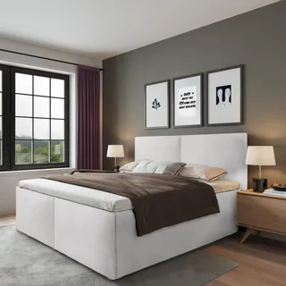 Halmon Schlafkomfort Betten Milano 140 x 200 cm H3 Weiß