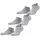 3-Paar Sneakersocken Grau 35-36