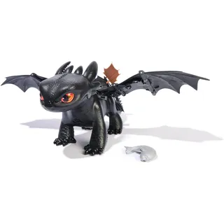 Spin Master Interaktive Drachenfigur Ohnezahn, schwarz/mehrfarbig, 33cm, 25cm, 20cm