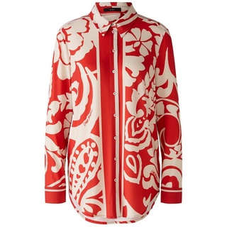 Oui Bluse mit Allover-Print, Rot, 38