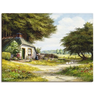 Wandbild ARTLAND "Bauernhaus" Bilder Gr. B/H: 120 cm x 90 cm, Leinwandbild, grün Bild Poster Bilder als Leinwandbild, Wandaufkleber oder in versch. Größen